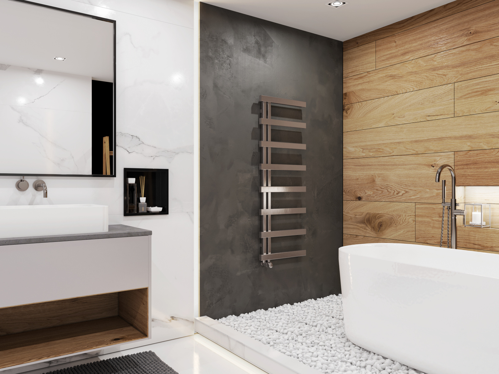 Rendering Zehnder Alban Decorative radiator Front view