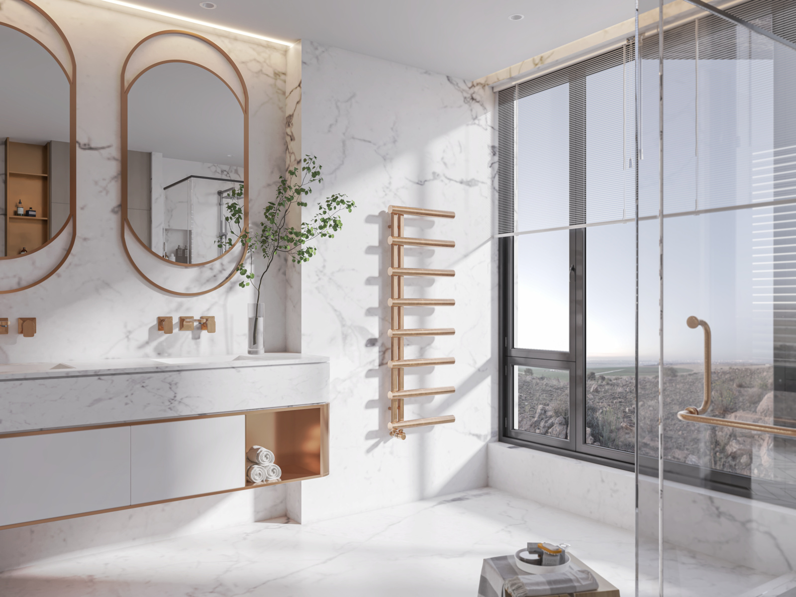 Zehnder, Alban, Milieu, bathroom, PFD finish, brushed brass, N209,