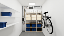 Storage room, storeroom, shelves