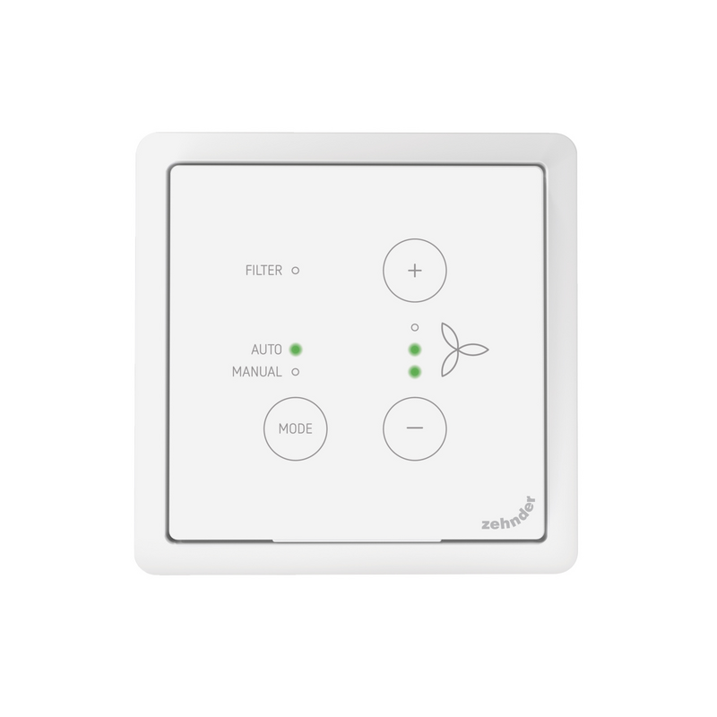 Cut-Out Zehnder ComfoSwitch C Comfortable indoor ventilation Front view