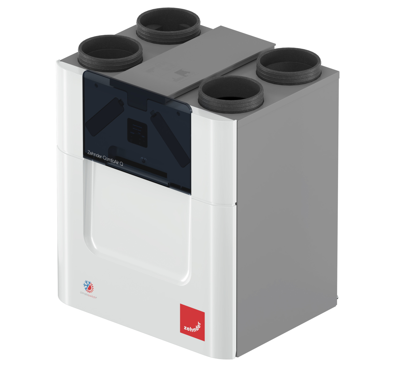 Zehnder_CSY_ComfoAirQFlatt_Cutout_Persp Comfo Air Q, cut-out plate, flat, straight,CA Q,