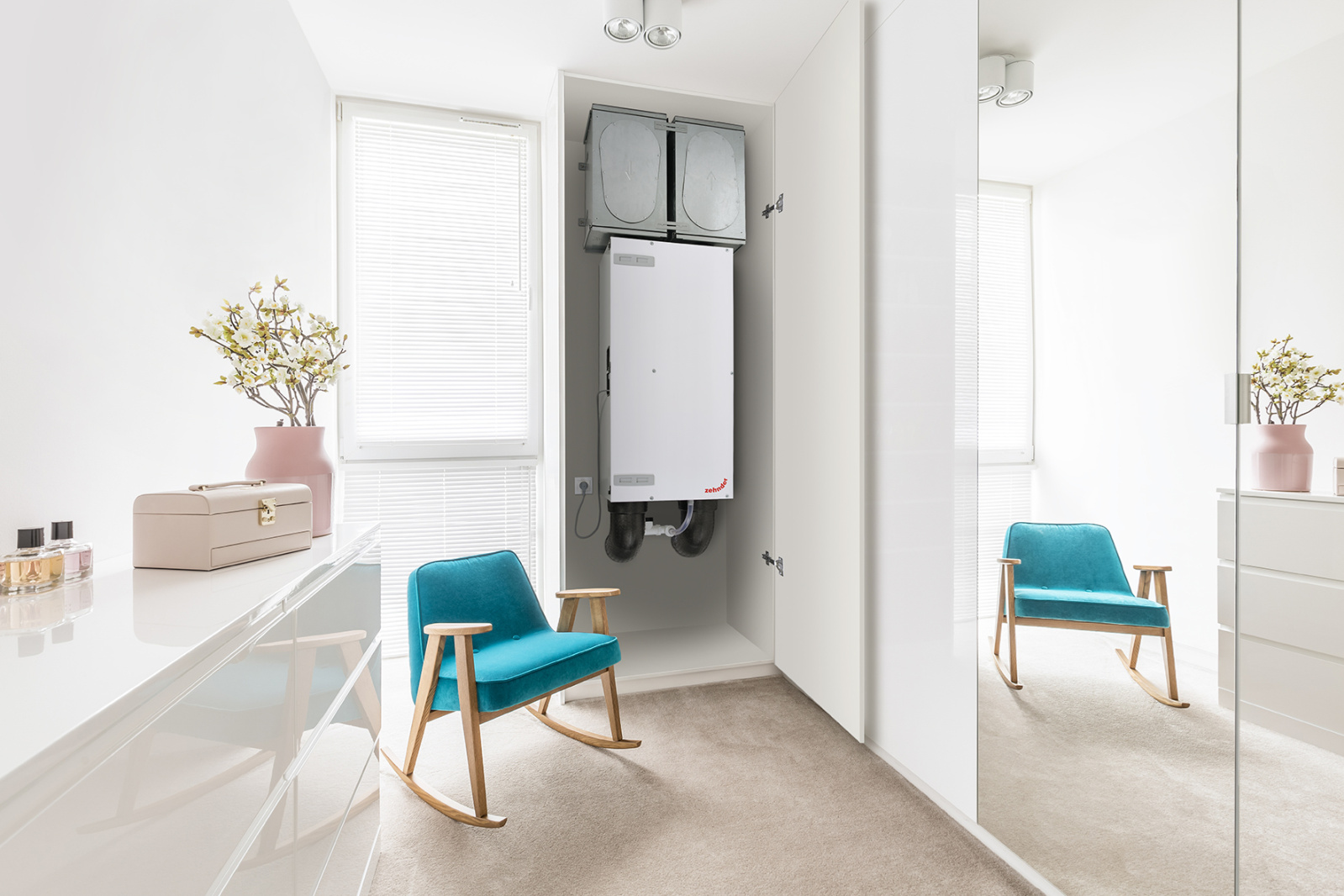 Rendering Zehnder ComfoAir 225 Comfortable indoor ventilation Front view