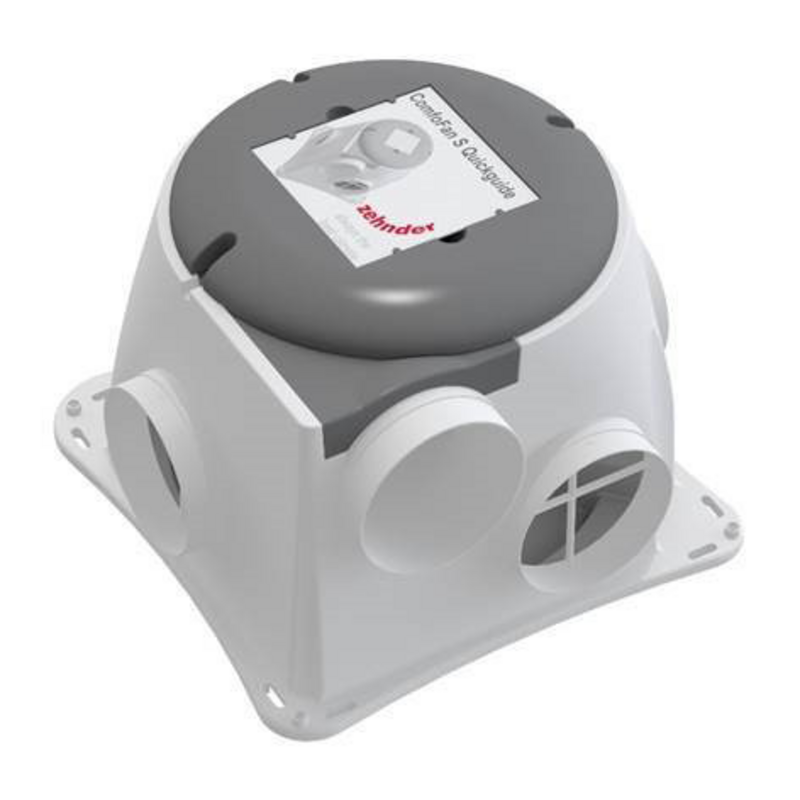 Cut-Out Zehnder ComfoFan Silent Comfortable indoor ventilation Angled view