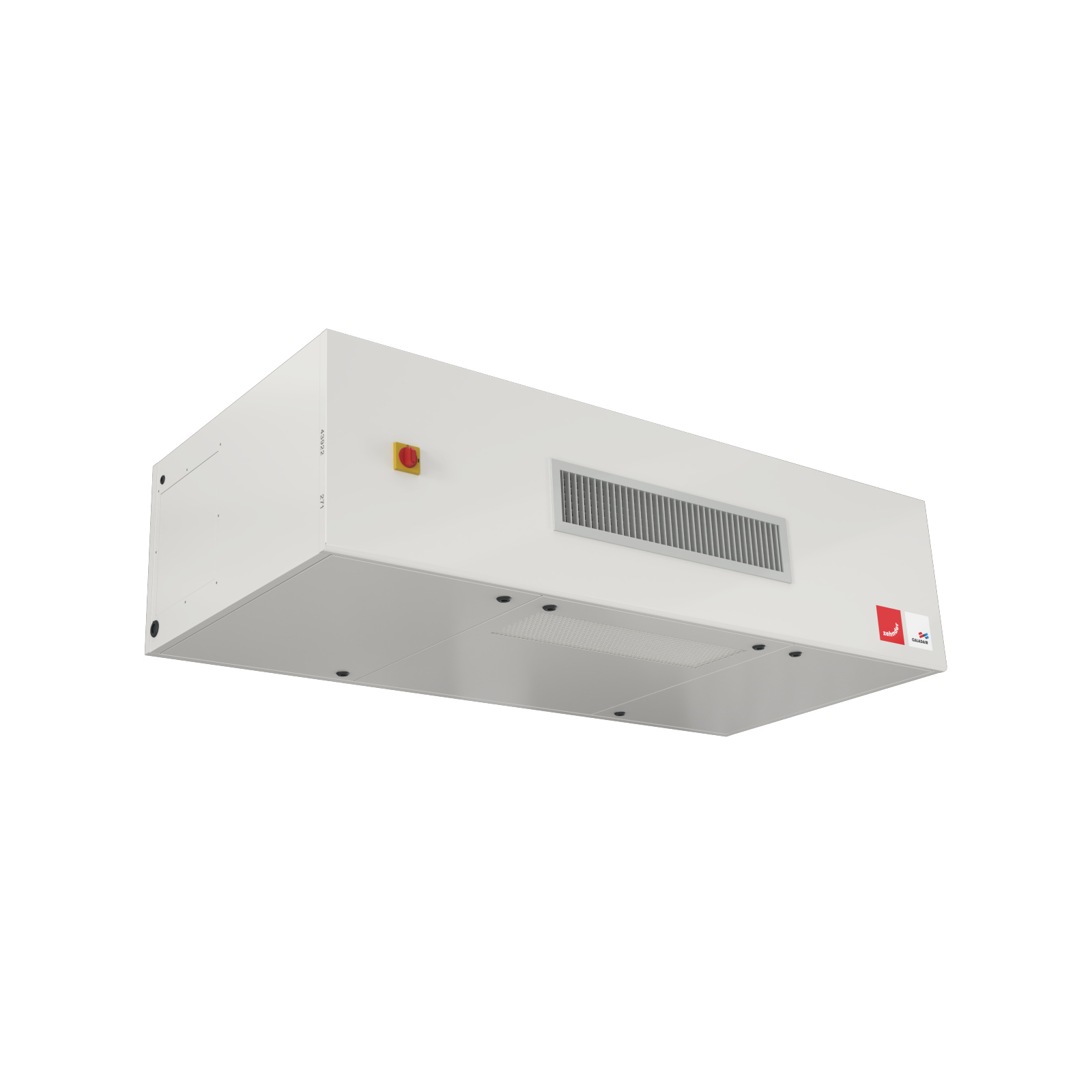 Unidad de ventilación descentralizada Zehnder Eversky. Cut-Out Zehnder Eversky Schoolventilation Comfortable indoor ventilation Bottom view