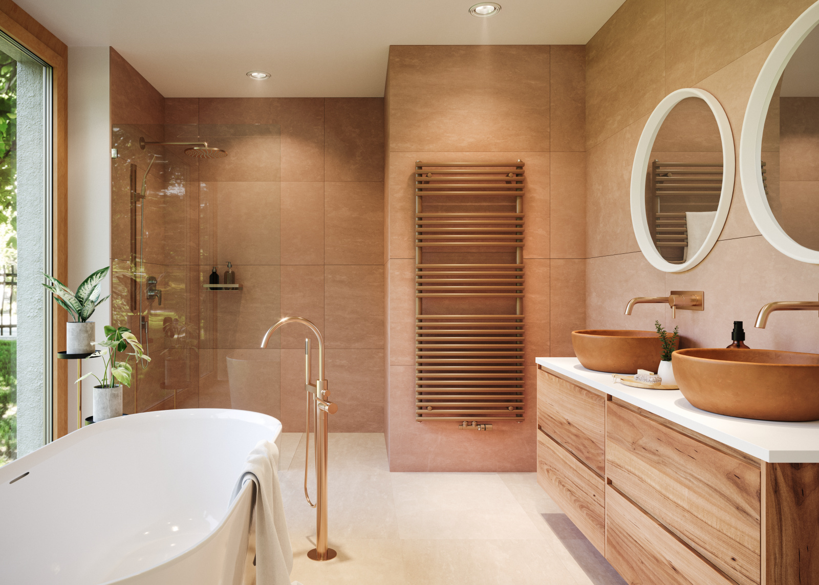 Rendering Zehnder Forma Spa Decorative radiator Front view