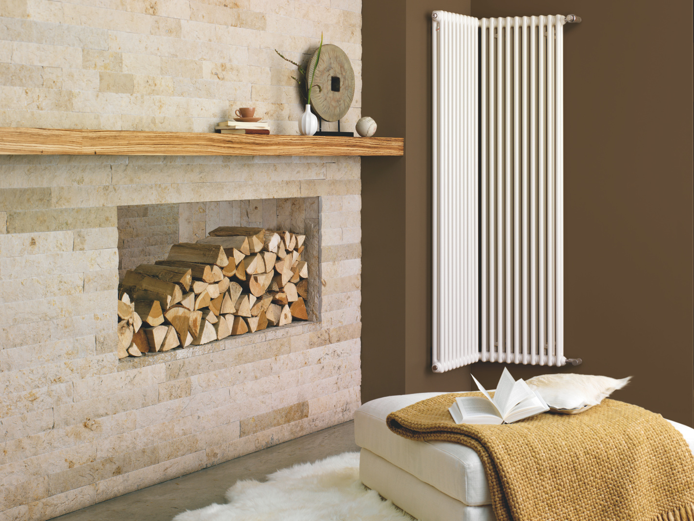 Zehnder_RAD_Charleston_connection_bottom_right_angeled_cream_living Rendering Zehnder Charleston Decorative radiator Front view