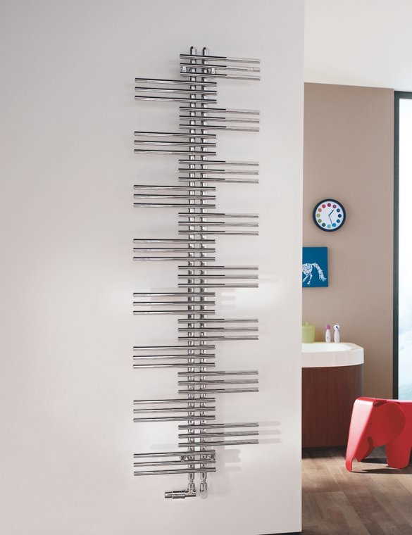 Rendering Yucca Wave Decorative radiator Front view