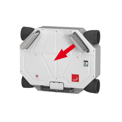 Zehnder_CSY_ComfoAirFlex_Filterout_Cutout Cut-Out Zehnder ComfoAir Flex 250 Comfortable indoor ventilation Angled view