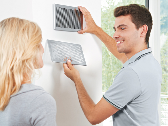 Photograph Zehnder ComfoGrid CLD Comfortable indoor ventilation Front view