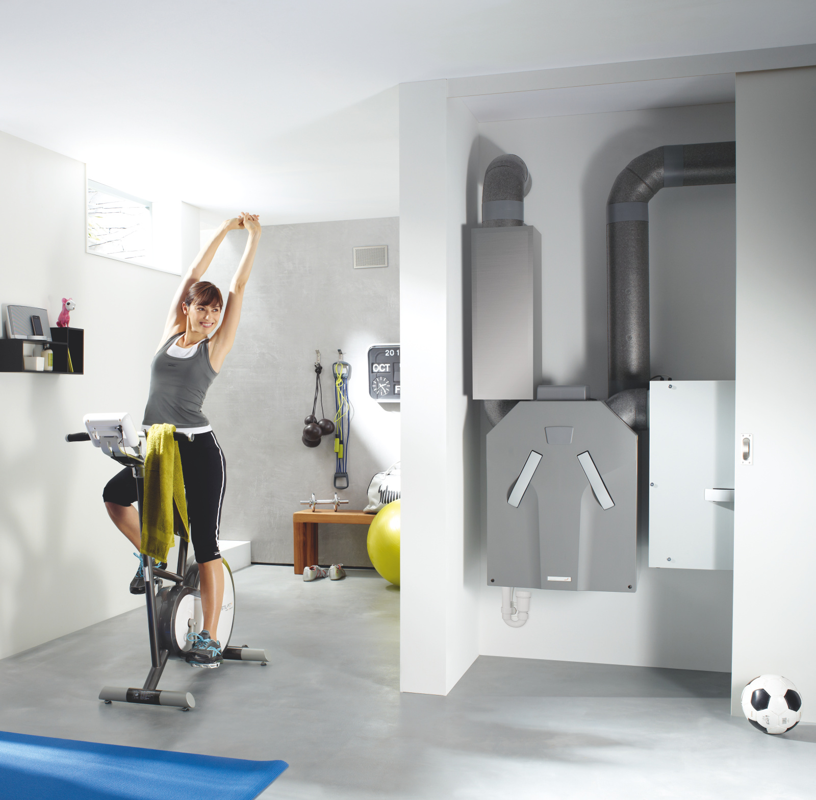 Rendering Zehnder ComfoAir 350 Comfortable indoor ventilation Front view