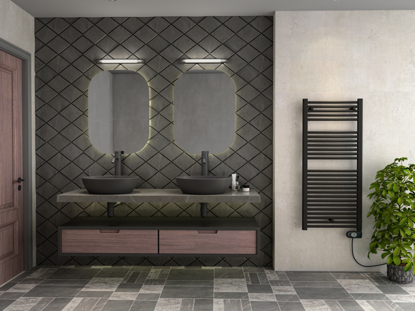 Rendering Zehnder Aura Decorative radiator Front view