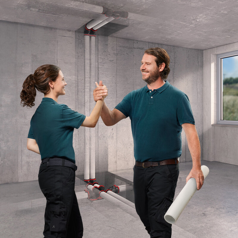 men and women are shaking hands 