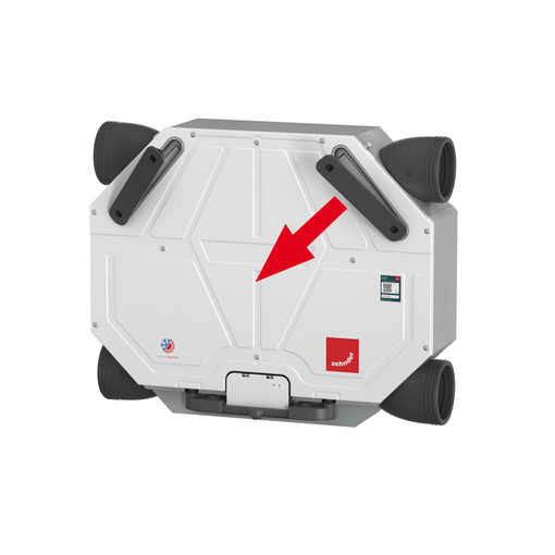Zehnder_CSY_ComfoAirFlex_OpenFilter_Cutout Cut-Out Zehnder ComfoAir Flex 250 Comfortable indoor ventilation Angled view