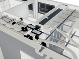 Rendering Zehnder ComfoAir Fit 100 Comfortable indoor ventilation Angled view