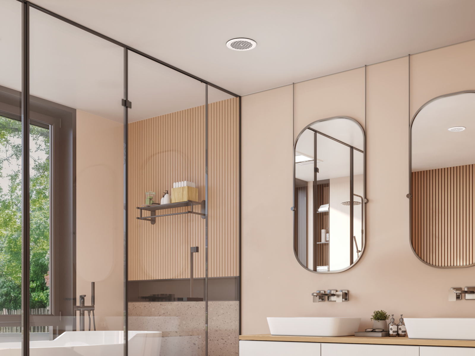 Rendering ComfoGrid CLRF/TVA Comfortable indoor ventilation 