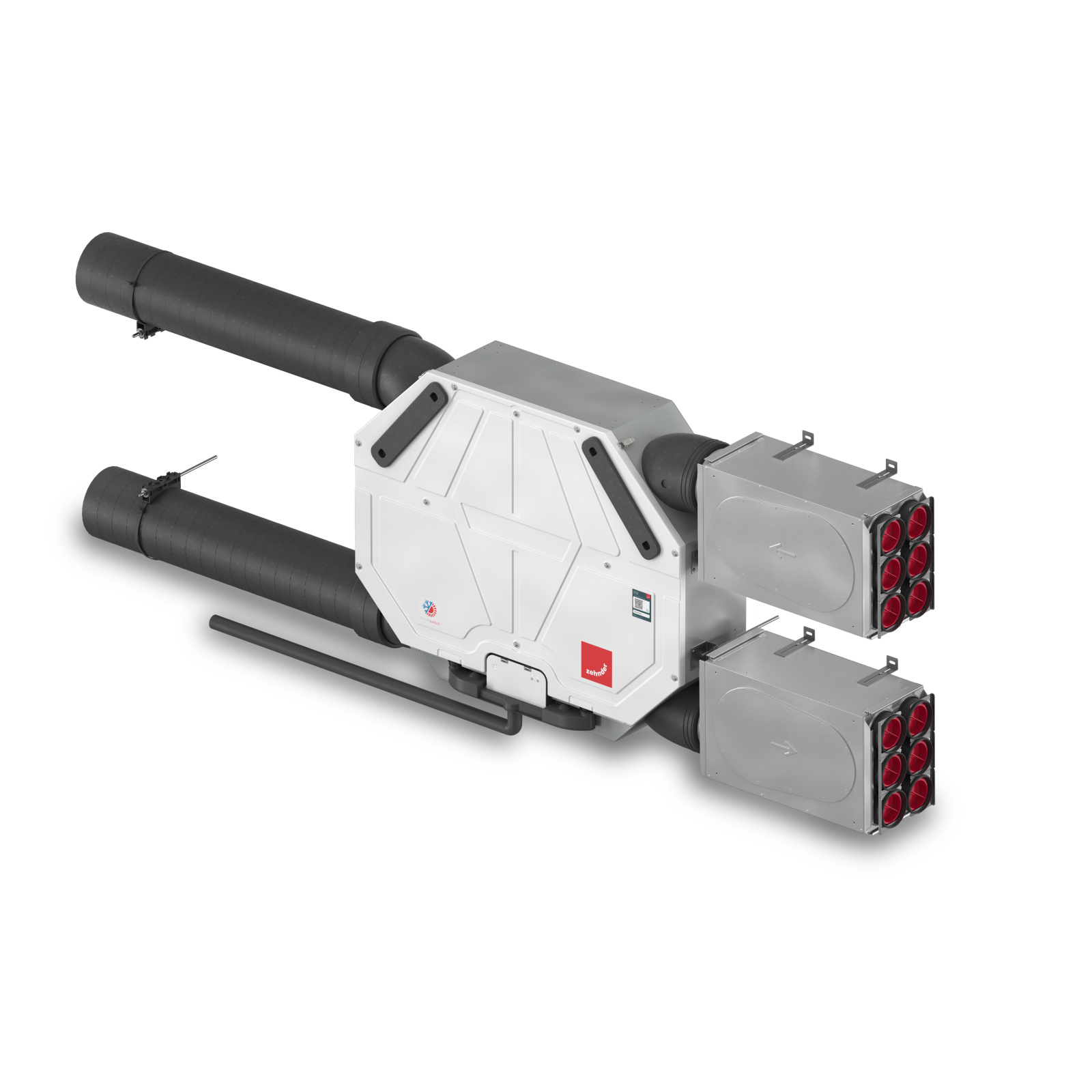 ComfoAir Flex, ventilation unit, CSY, HRV, ComfoWell 320, ComfoTube, ComfoPipe Compact, ceiling mounted ventilation unit, ceiling, Climate Switch, flexibel